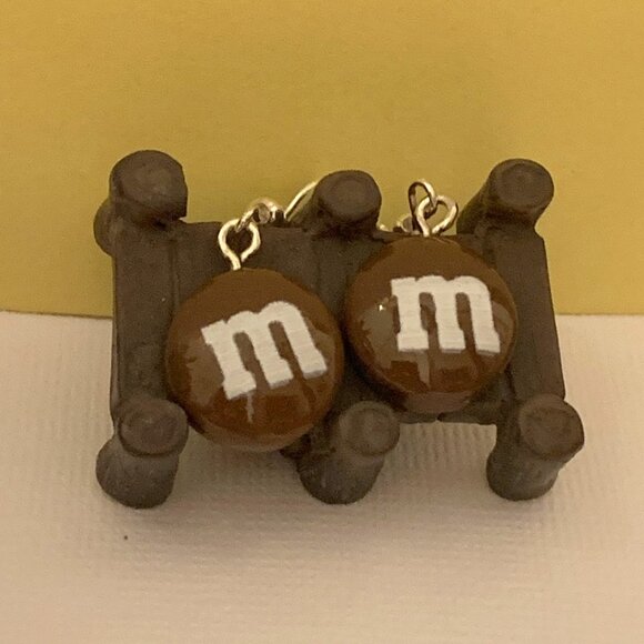 Chocolate Earring, M Earring, Candy Earring, Funny Food Earring, Gift Idea - Picture 4 of 5